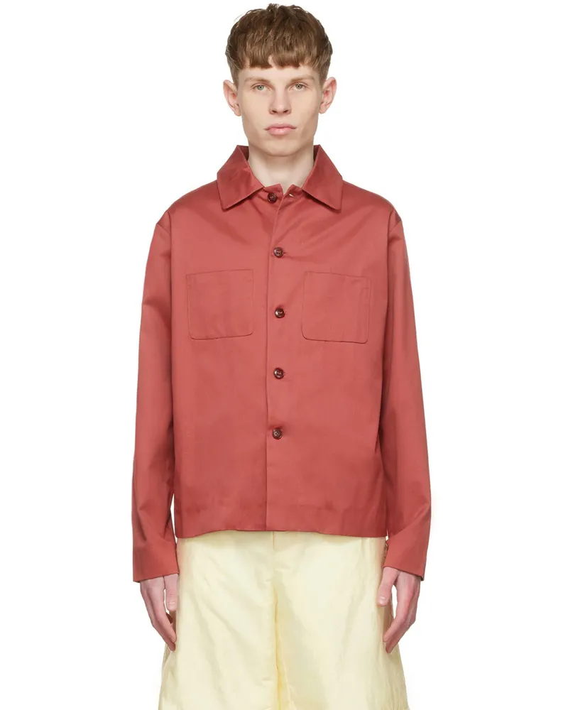 Carlota Barrera Red Cotton Jacket Red