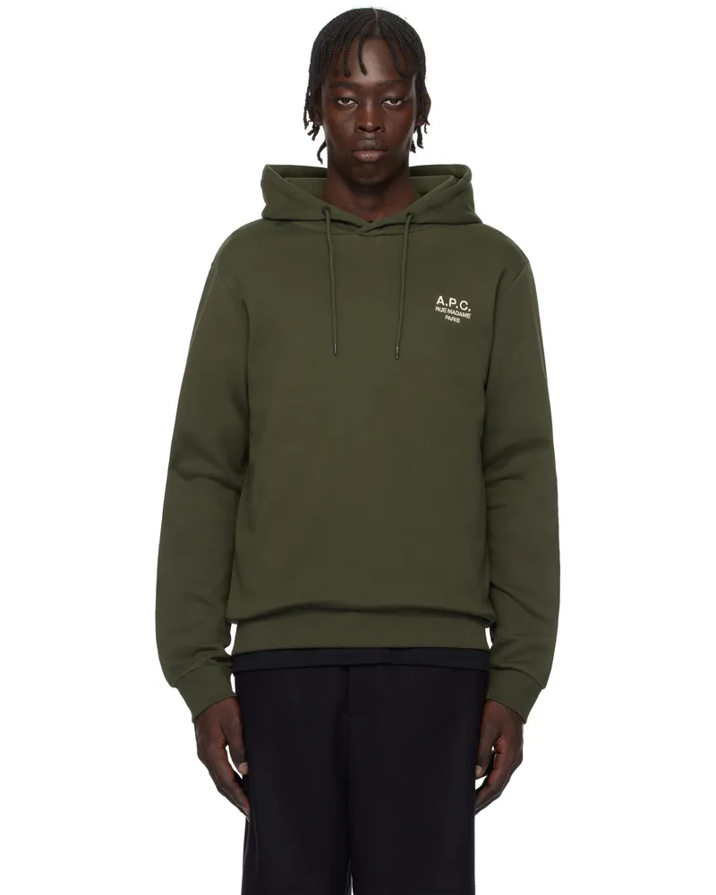 A.P.C. Khaki Standard 'Rue Madame' Hoodie Tjk