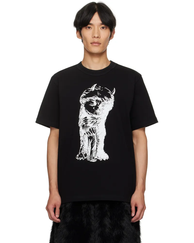 Sacai Black 'Where The Wild Things Are' Cotton T-shirt 001