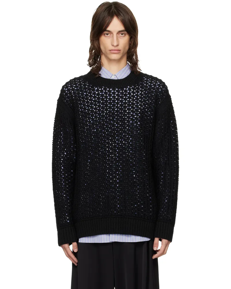 Junya Watanabe Black Wool Sweater Black