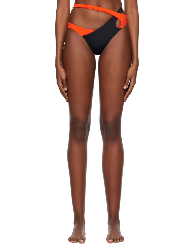 Agent Provocateur Black & Orange Racy Bikini Bottoms 001650