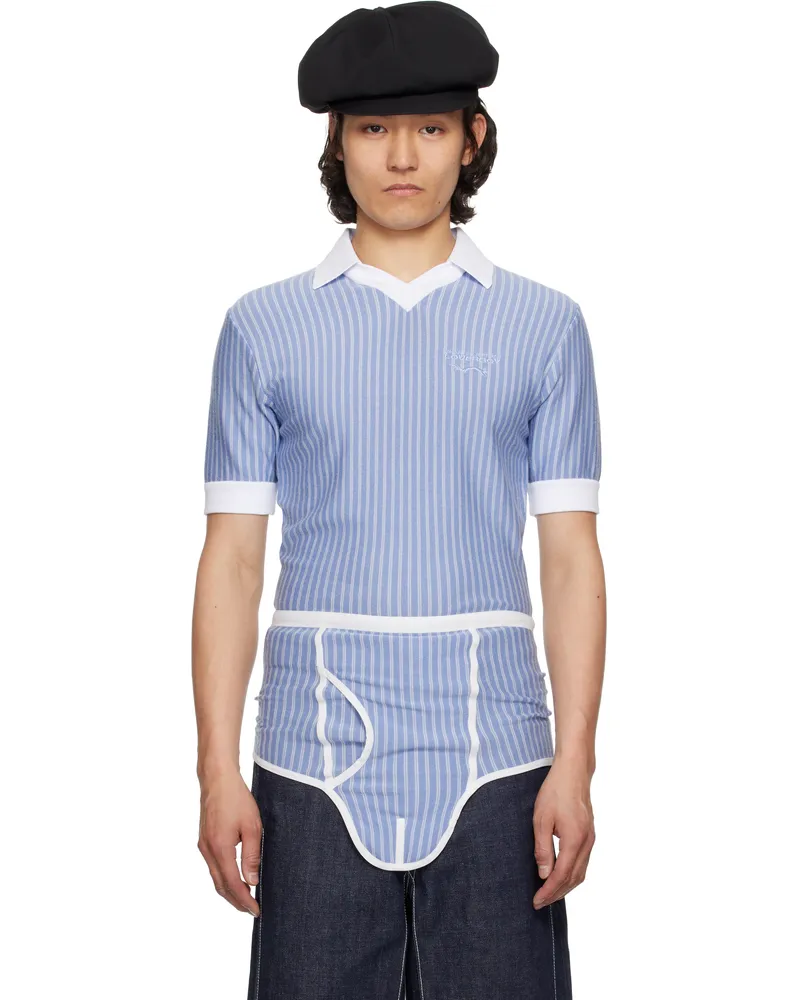 Charles Jeffrey Loverboy Blue Cheeky Onesie Polo Blue