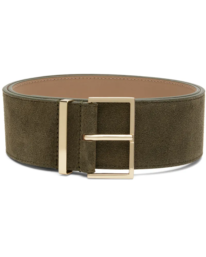 FRANKIE Shop Khaki Evro Suede Leather Belt 404