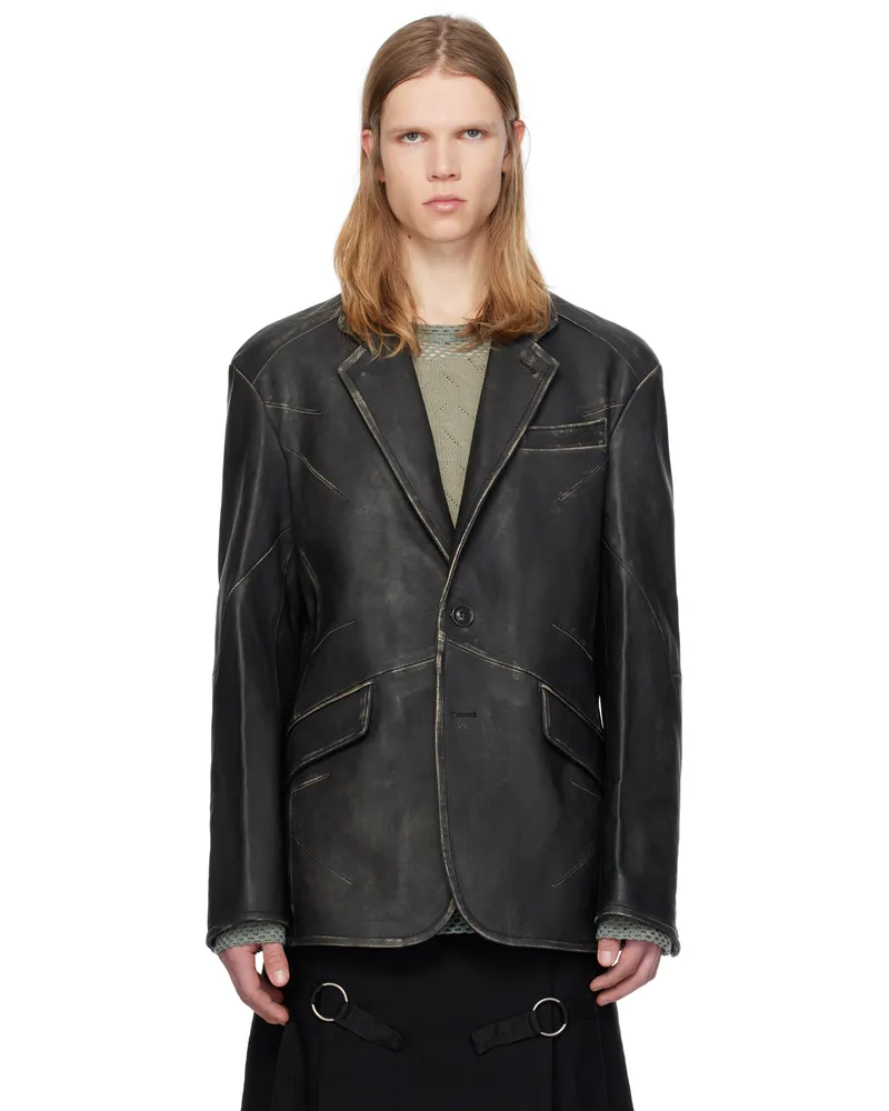 Andersson Bell Black Hyde Leather Jacket Black