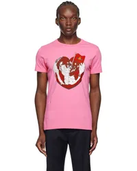 Vivienne Westwood Pink Heart World Peru T-Shirt Aw24-pink