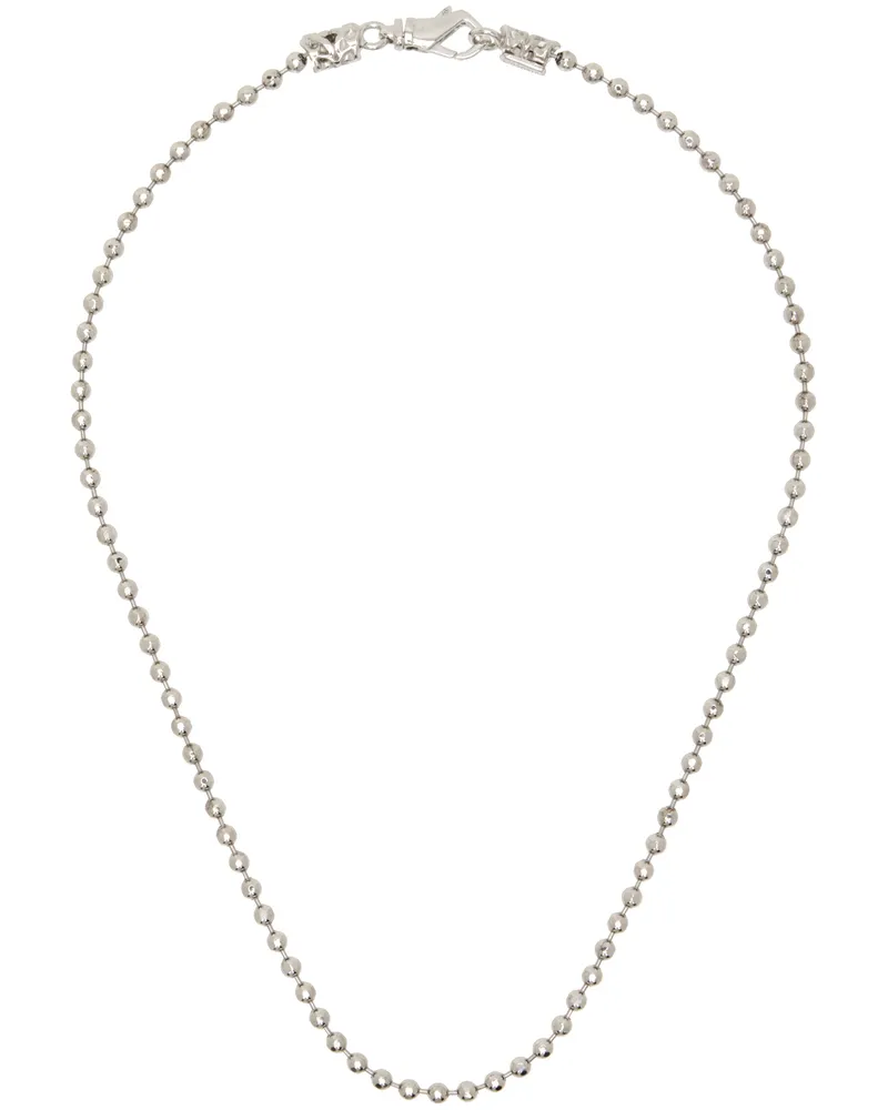 Emanuele Bicocchi Silver Essential Beaded Chain Necklace