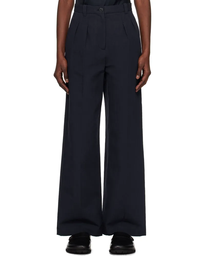 A.P.C. Navy Tressie Trousers Iak