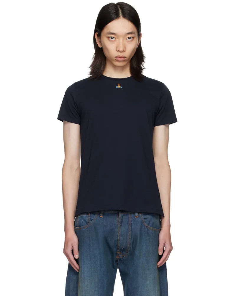Vivienne Westwood Navy Orb Peru T-Shirt Aw23-navy1