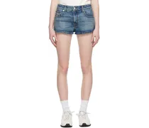 SSENSE Exclusive Blue Low-Waist Denim Shorts