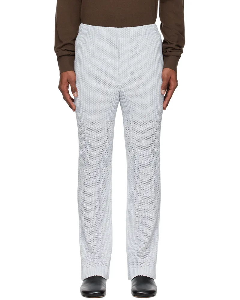 Issey Miyake Gray Outer Mesh Trousers 11-light