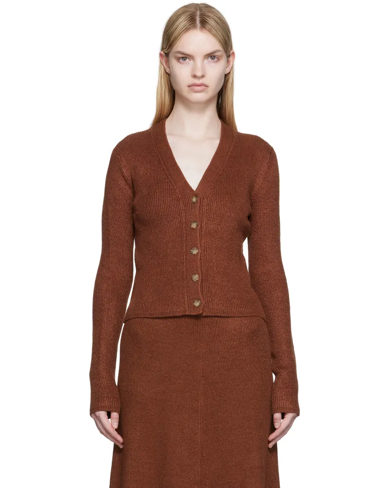 Joseph Burgundy Stitch Cardigan 0120