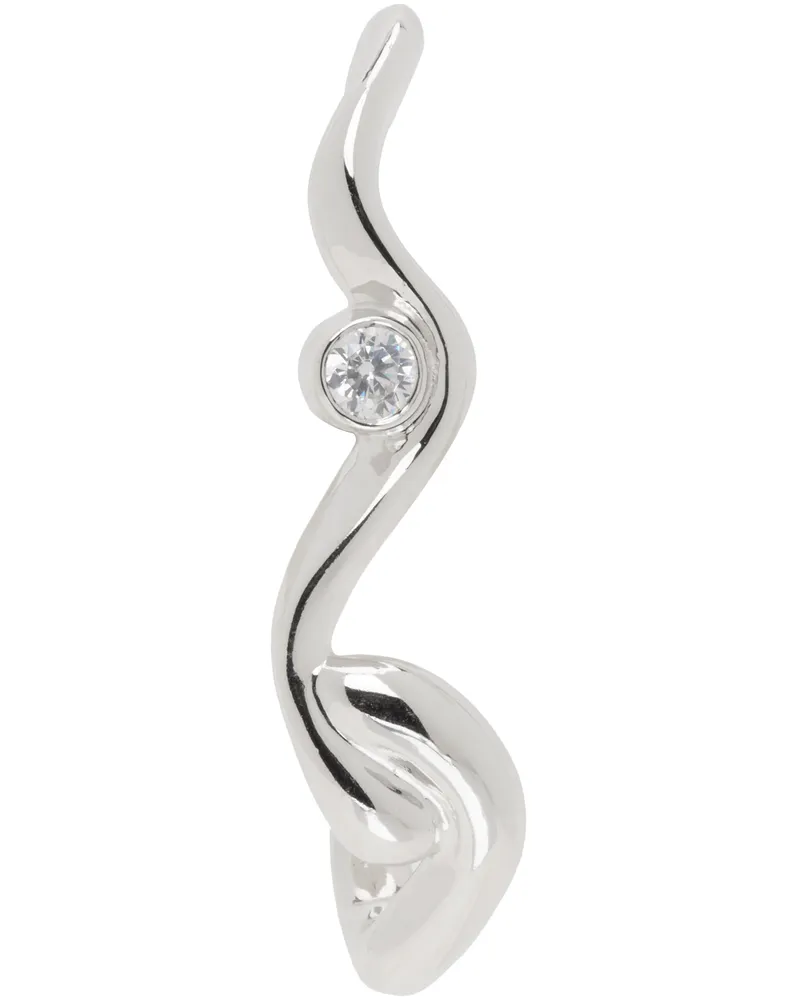 Maria Black Silver Liquified Single Earring Silver