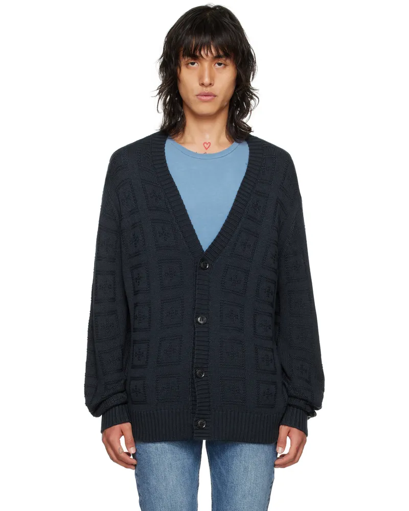 ksubi Navy Cross Out Cardigan Navy