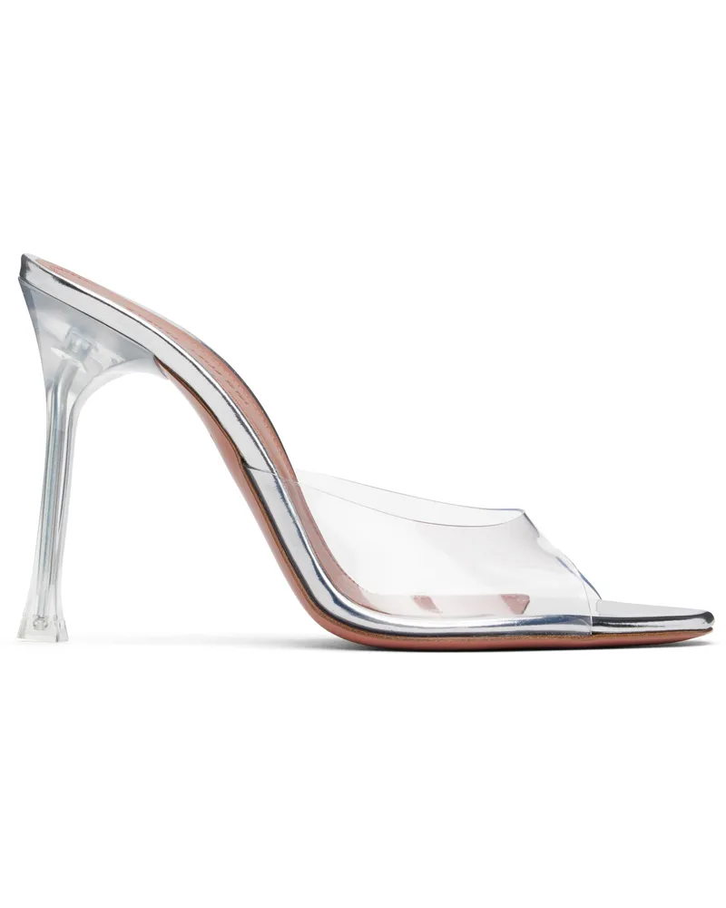 Amina Muaddi Transparent Alexa Glass 60 Heeled Sandals Transparent