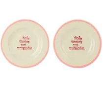 Pink & Red 'Dirty Dancing' Dessert Plate Set
