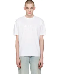 Giorgio Armani White Embroidered T-Shirt Ubianco