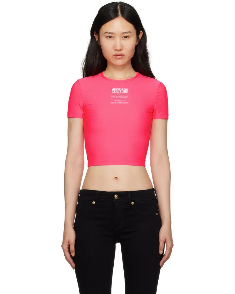 Versace Jeans Pink Print T-Shirt E401