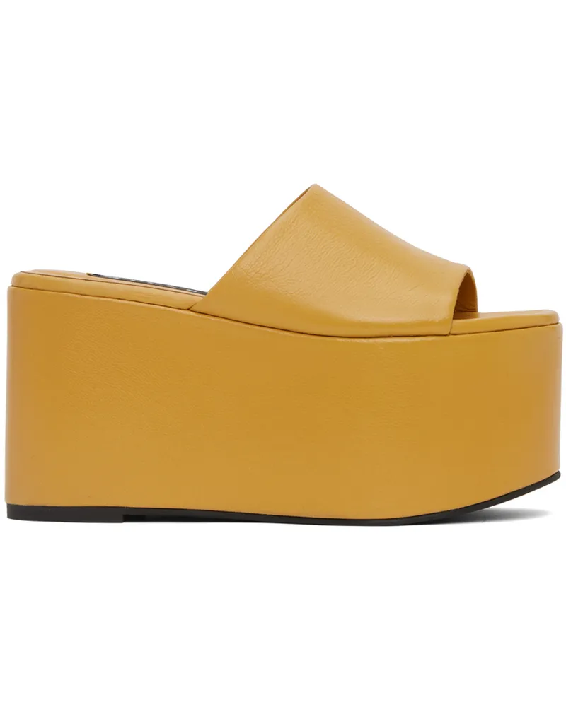 Simon Miller Yellow Blackout Platform Sandals Butter