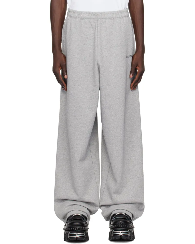 VETEMENTS Gray Embroidered Logo Sweatpants Grey