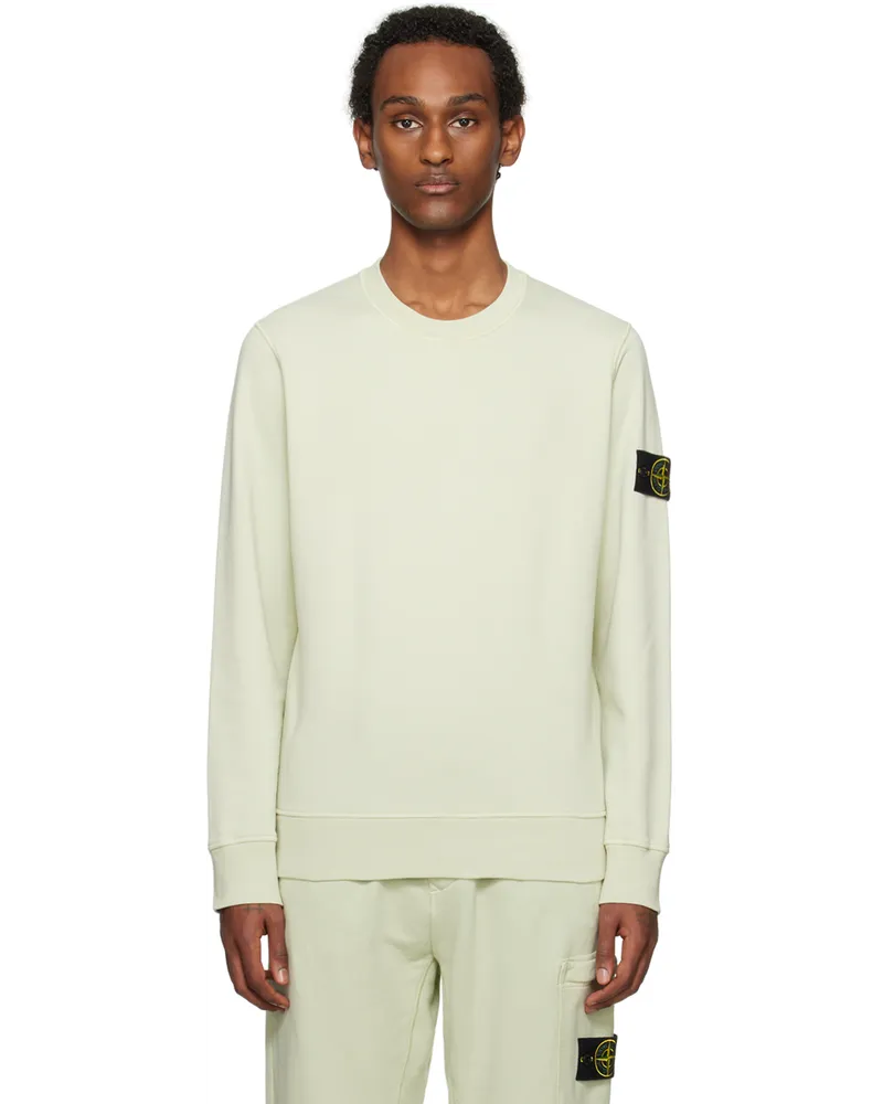 Stone Island Green Patch Sweatshirt Vpistachio