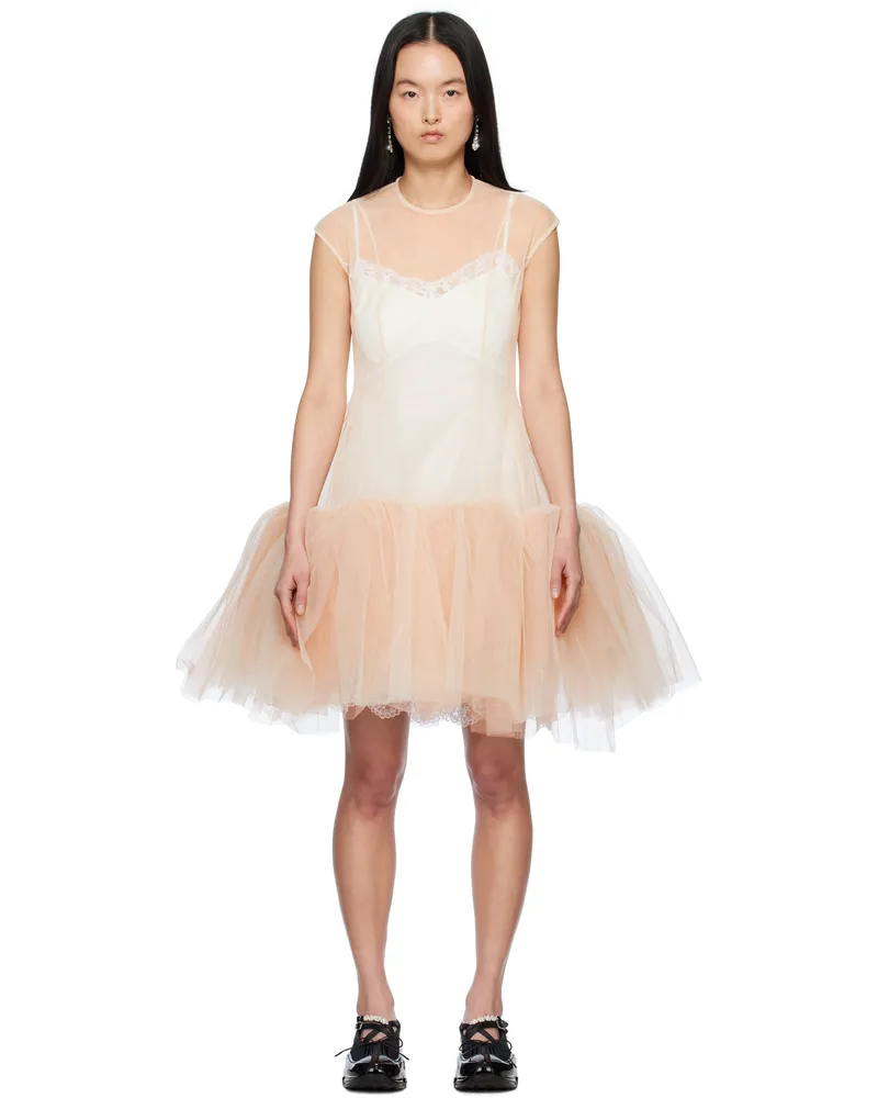 Simone Rocha Beige Sleeveless Ballet Tutu Minidress Nude