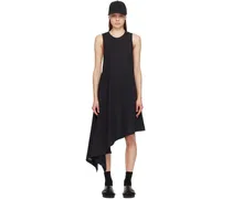 Black Asymmetrical Midi Dress
