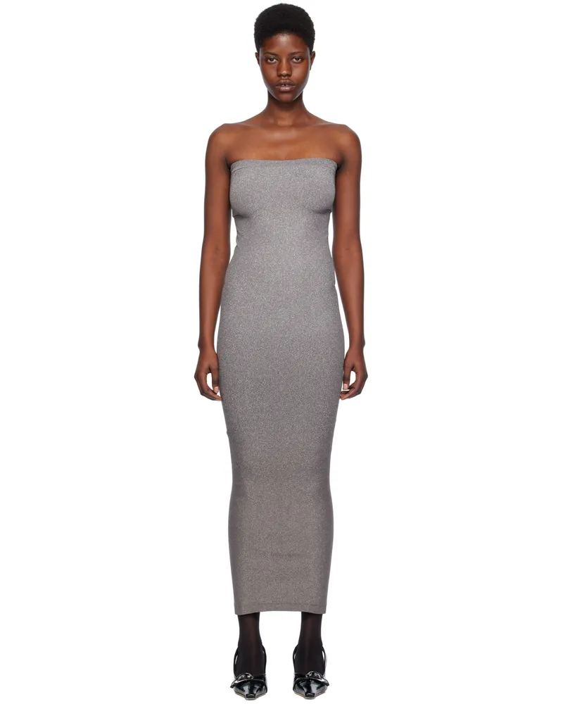 Wolford Silver Fading Shine Maxi Dress 9991