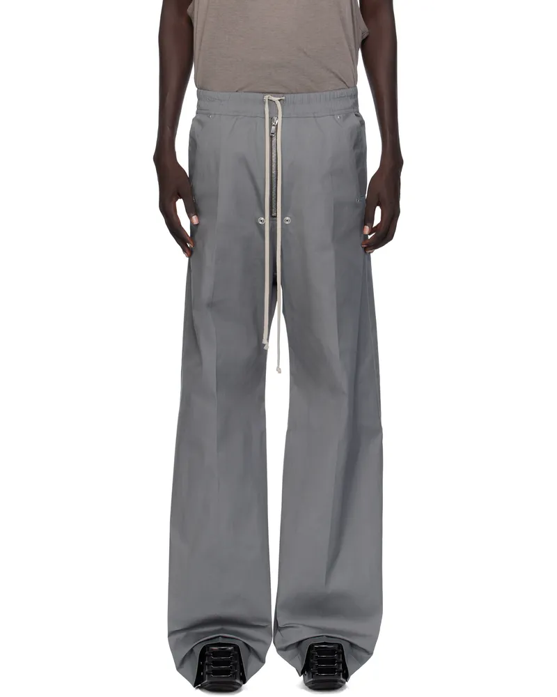 Rick Owens Gray Concordians Wide Bela Trousers 06