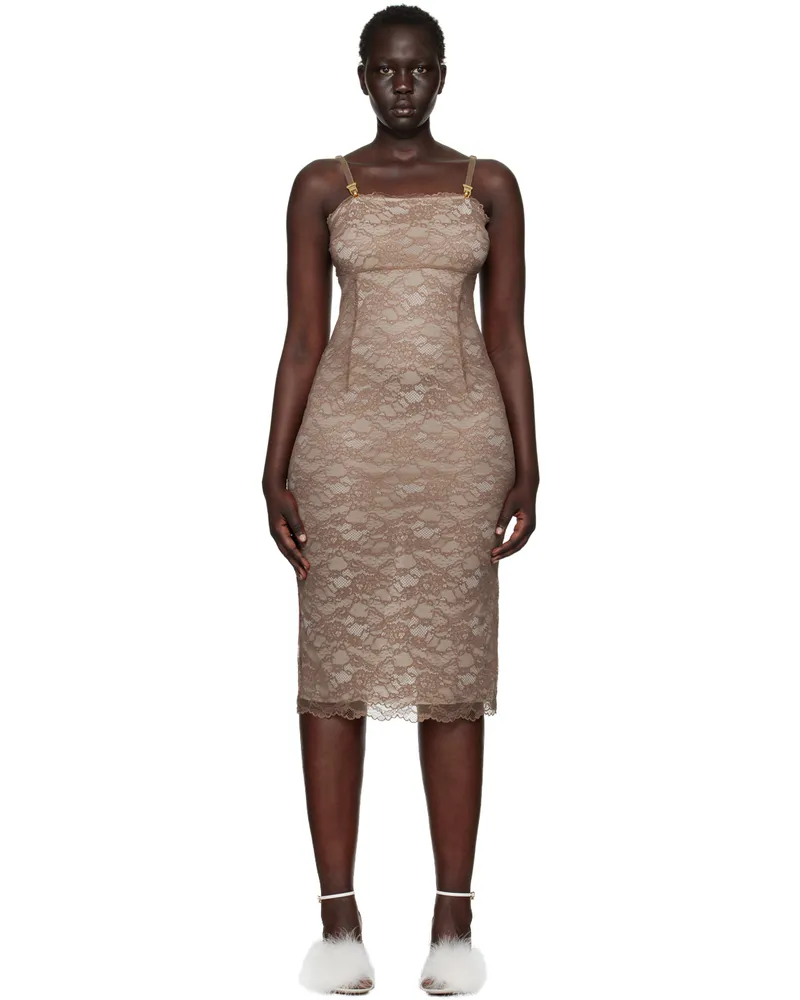 Poster Girl Taupe Blair Midi Dress Marlboro