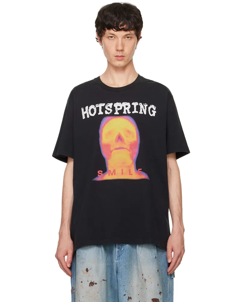 Doublet Black 'Hotspring' Onsen T-Shirt Black