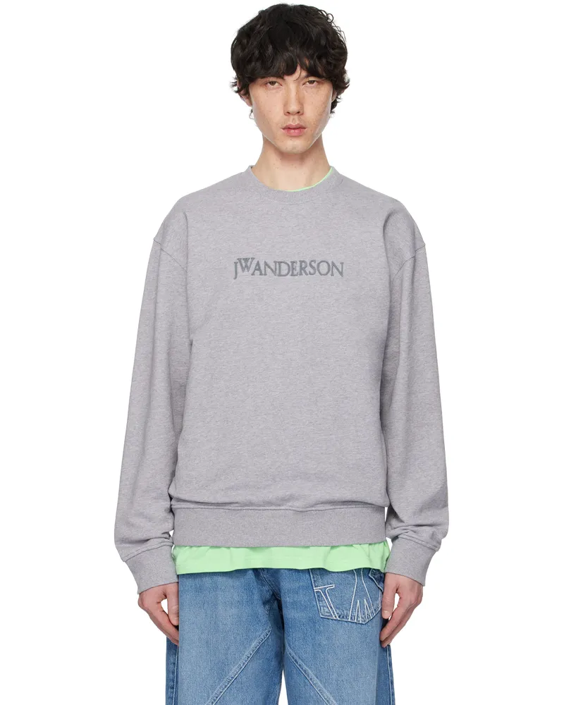 J.W.Anderson Gray Logo Embroidery Sweatshirt 907