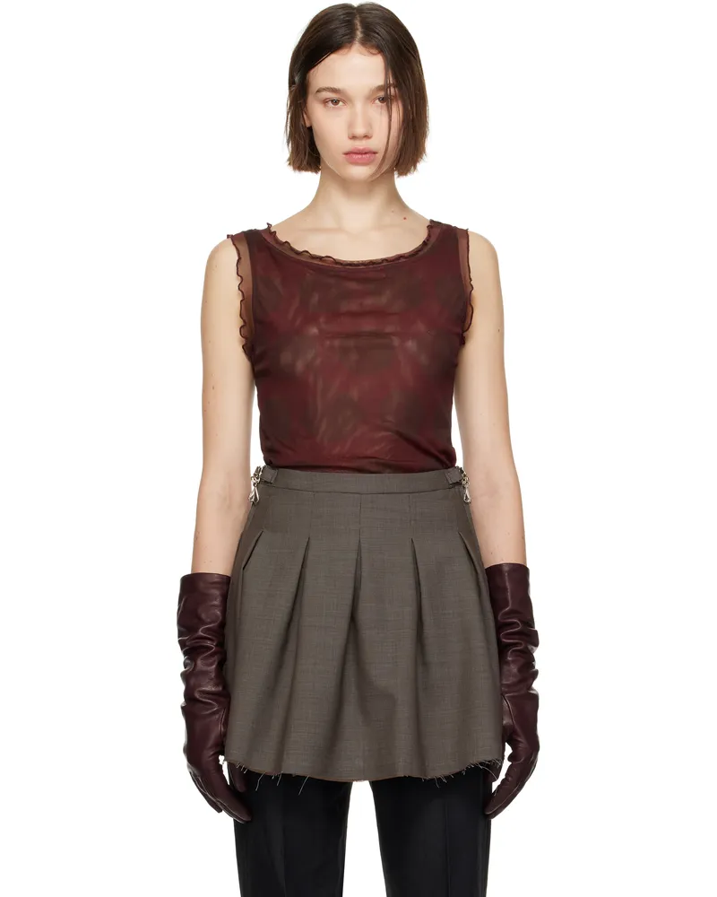 Our Legacy Burgundy Perfect Tank Top Dotted