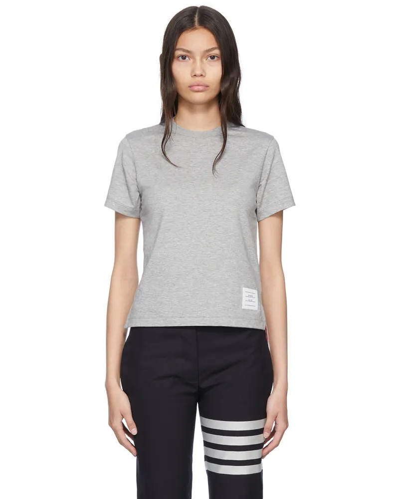 Thom Browne Gray Cotton T-Shirt 055