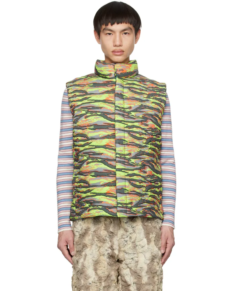 ERL Green Camo Down Vest Erl
