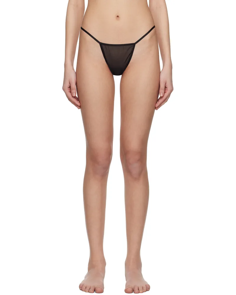 DU CIEL Black Doux Slip Briefs Black
