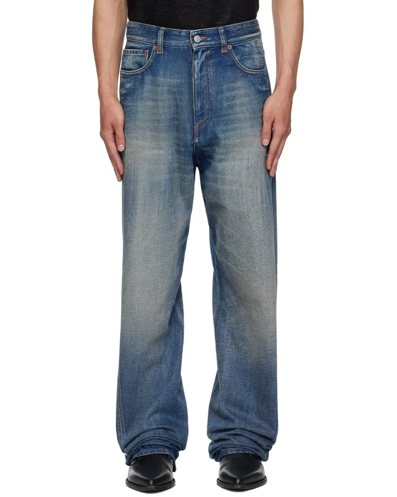 Maison Margiela Blue Wide-Leg Jeans 962