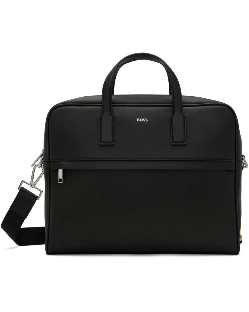 HUGO BOSS Black Structured Briefcase 001-black