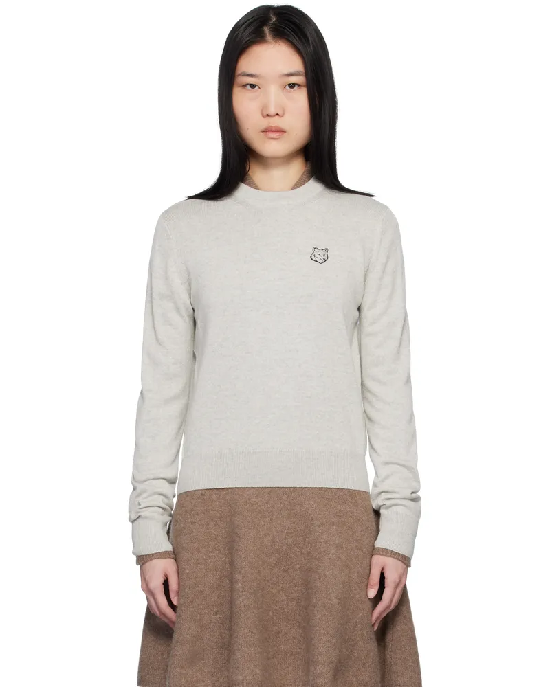 Kitsuné Gray Bold Fox Head Sweater H120