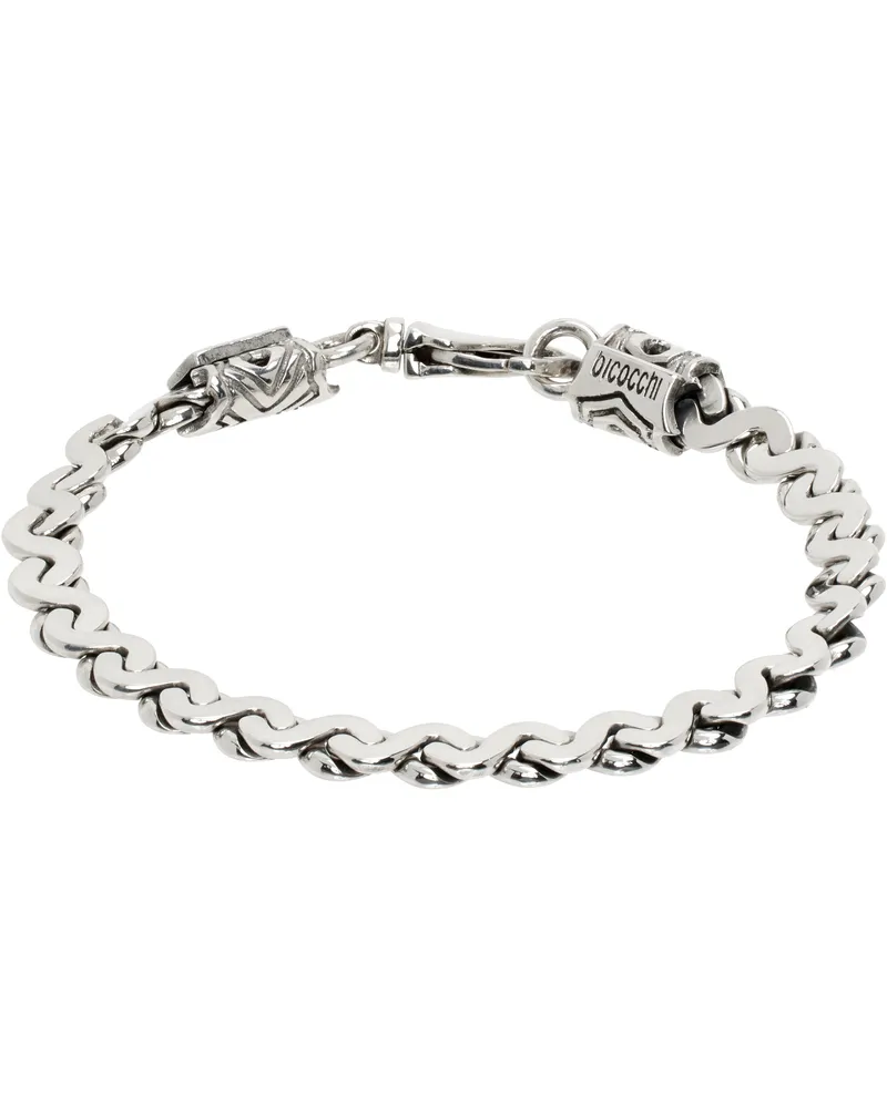 Emanuele Bicocchi Silver Infinity Loop Bracelet Silver