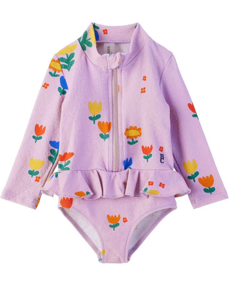 BOBO CHOSES Baby Purple Garden Party All Over Swimsuit Lavender