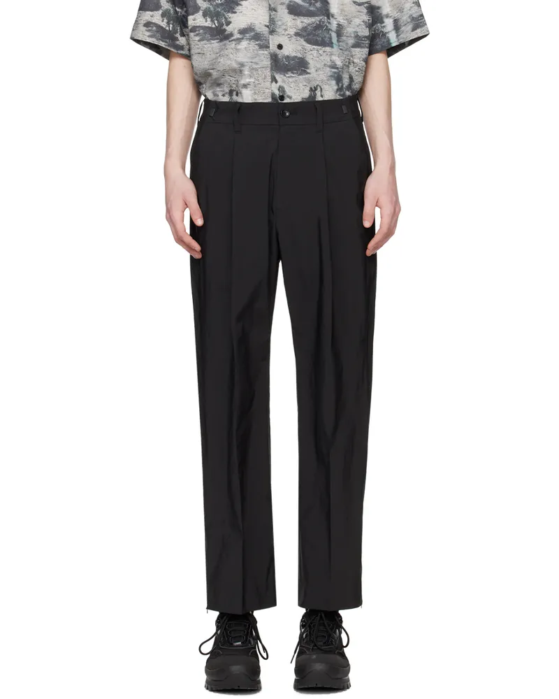 meanswhile Black Side Zip Trousers Off