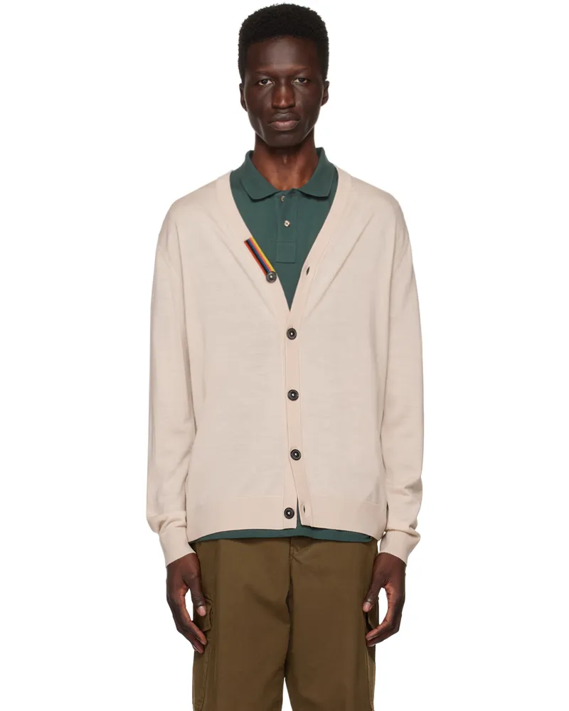 Paul Smith Brown Artist Stripe Cardigan Brown