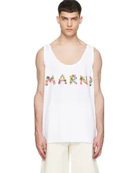 Marni White Printed Tank Top Cbwlily