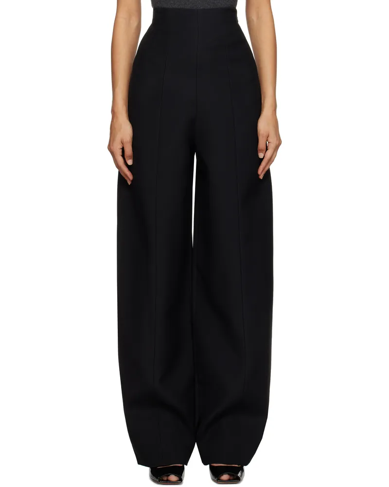 KHAITE Black Lennerd Trousers 200
