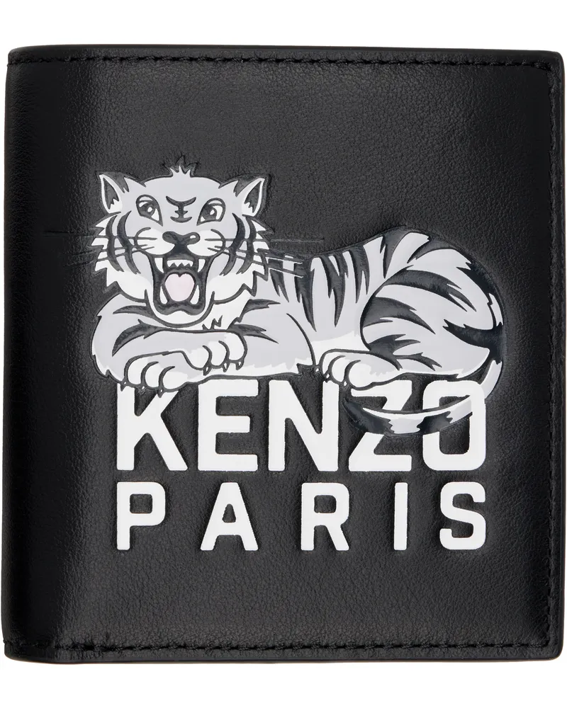 Kenzo Black Kenzo Paris Varsity Mini Fold Wallet Black
