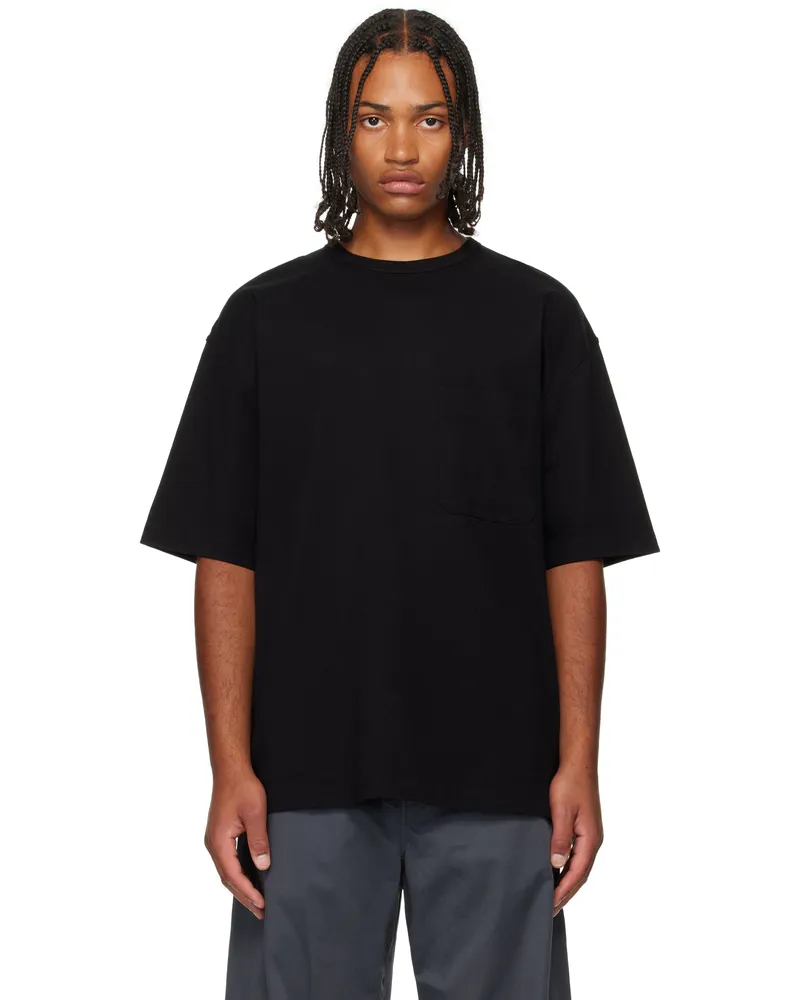 Christophe Lemaire Black Boxy Short Sleeve T-shirt Bk999