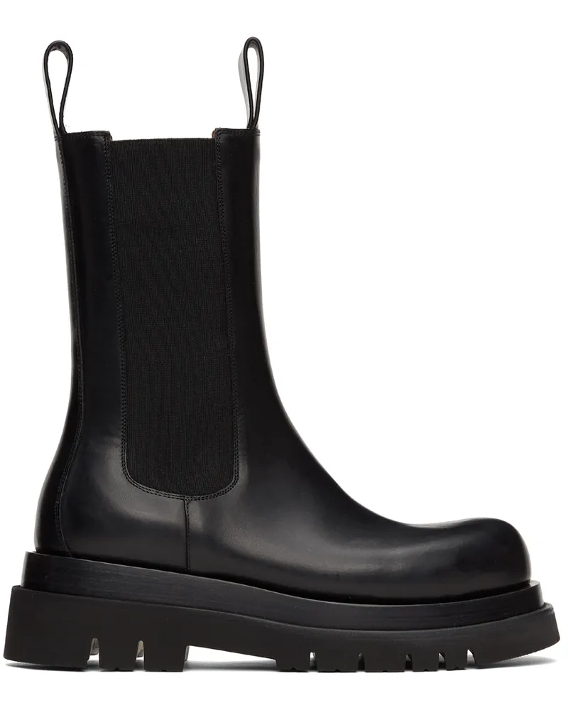 Bottega Veneta Black Lug Chelsea Boots Nero