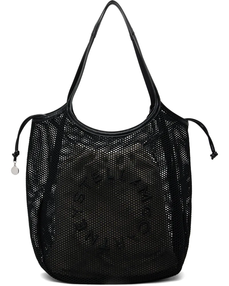 Stella McCartney Black Logo Mesh Tote 1000