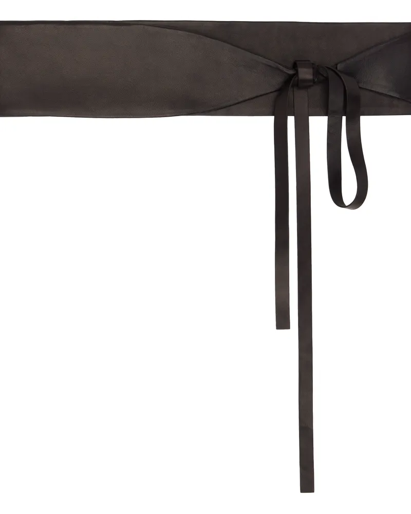 The Row Brown Wide Wrap Belt Dbr