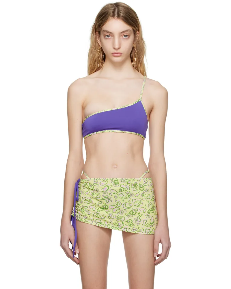 Jacquemus Purple Le Raphia 'Le Haut Maillot Maio' Bikini Top 680
